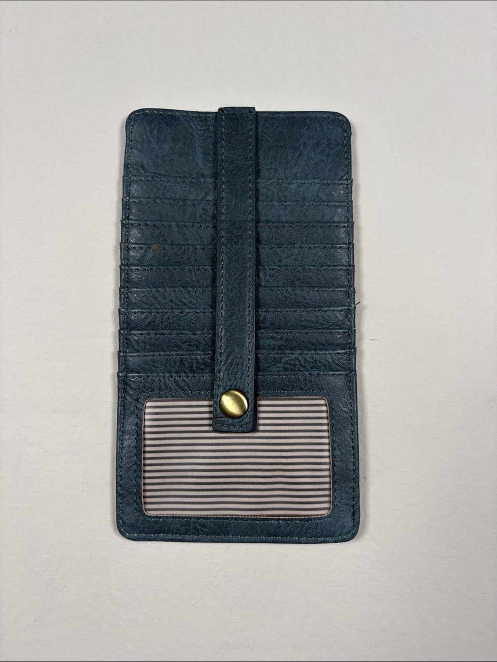 Joy Susan Deep Teal Leather Zip Wallet Sleeve